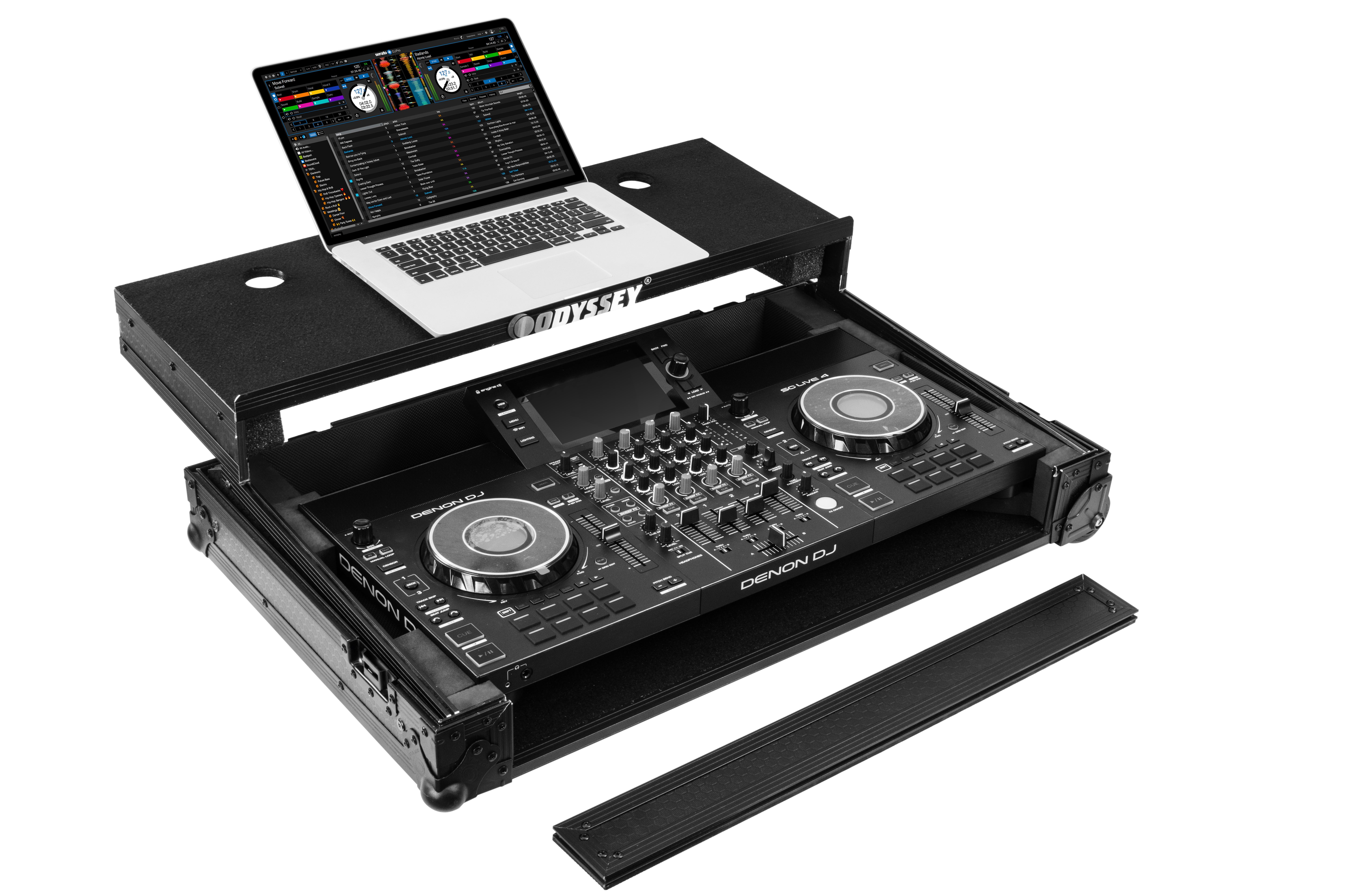 Odyssey 810SC4M - Denon DJ SC LIVE 4 I-Board Flight Case with Glide Style Laptop Platform