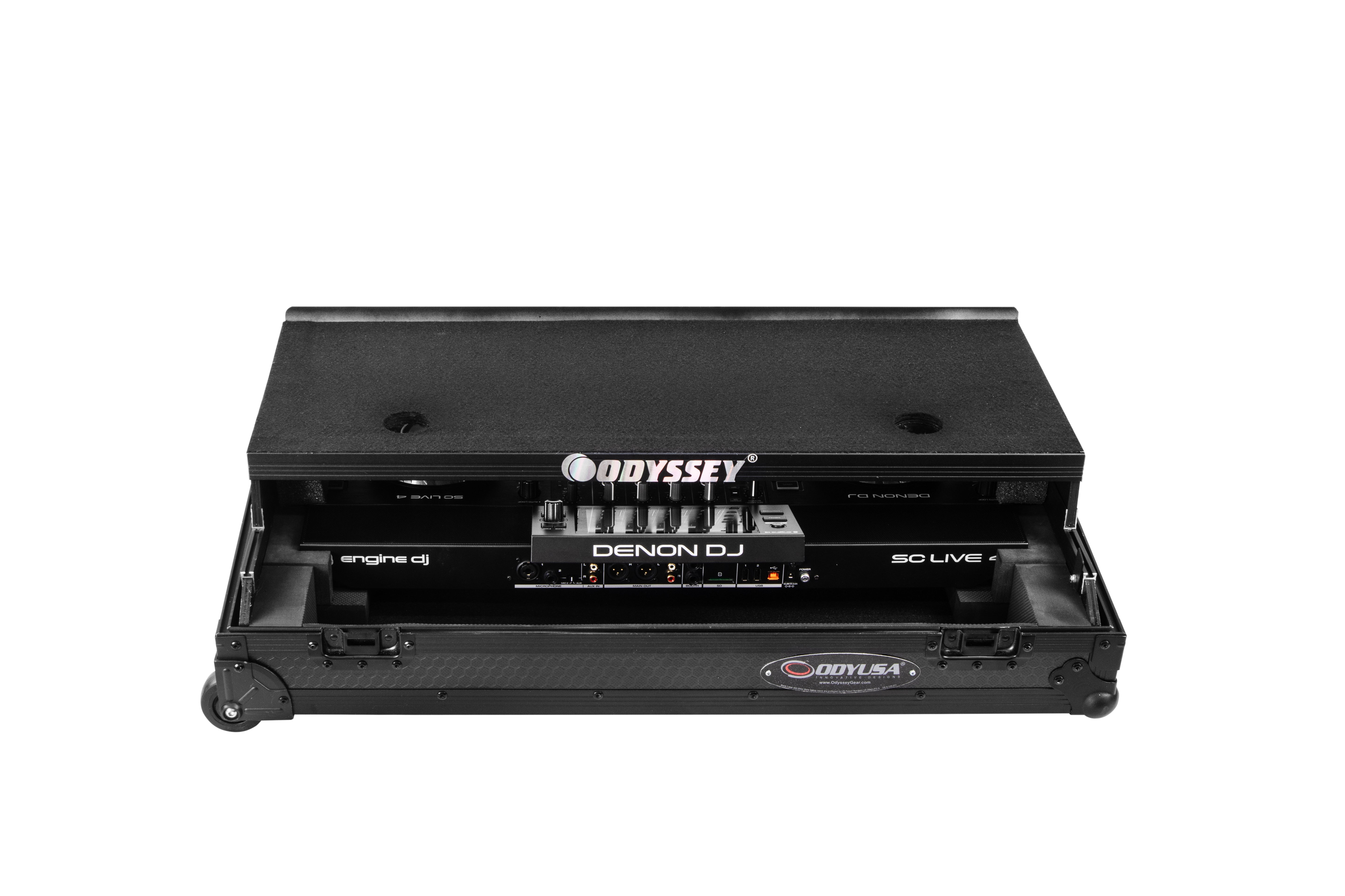 Odyssey 810SC4M - Denon DJ SC LIVE 4 I-Board Flight Case with Glide Style Laptop Platform