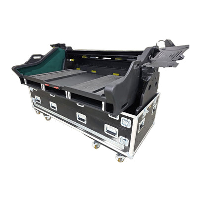 ProX Digico Quantum 852 Flip-Ready Hydraulic Console Easy Retracting Lifting Flight Case with 3x2U Rack and wheels by Zcase Poland