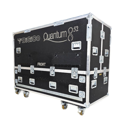 ProX Digico Quantum 852 Flip-Ready Hydraulic Console Easy Retracting Lifting Flight Case with 3x2U Rack and wheels by Zcase Poland