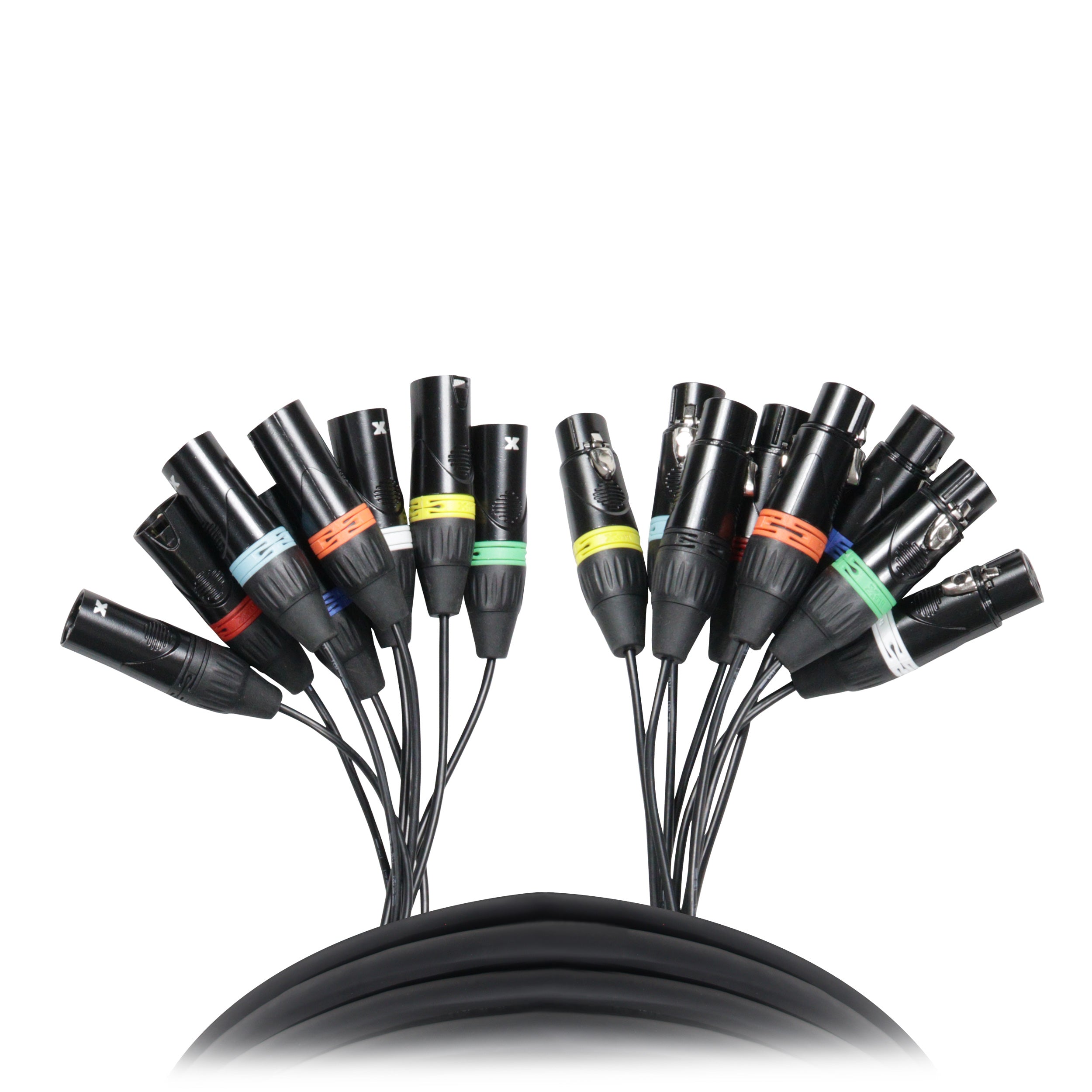 ProX 25' Ft. High Performance 8-Channel XLR-F to XLR-M Balanced Snake Audio Cable