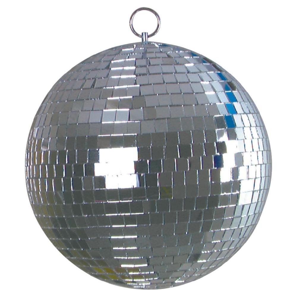 ProX 8" Mirror Disco Ball with 3/8" Glass Tiles Bright Silver Reflective DJ Sphere with Hanging Ring