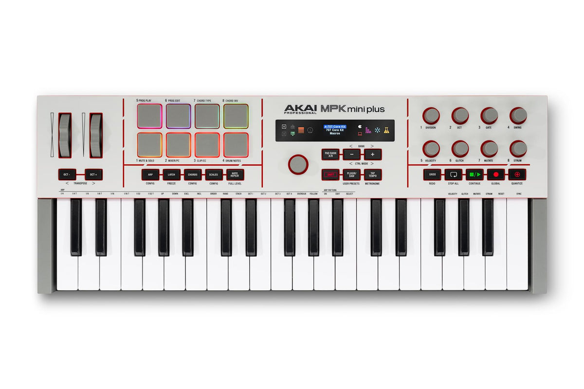 Akai Professional MPK Mini Plus II - 37-Key Mini Keyboard with Advanced Connections and Controls.