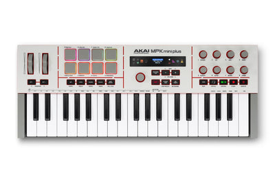 Akai Professional MPK Mini Plus II - 37-Key Mini Keyboard with Advanced Connections and Controls.