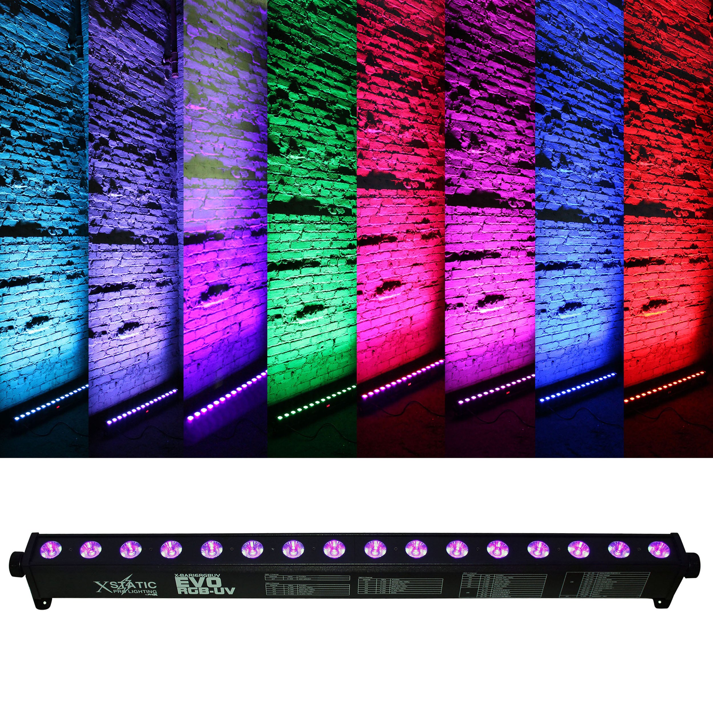 ProX EVO RGB-UV Bar16 64W High Power RGB-UV LED Wash Light