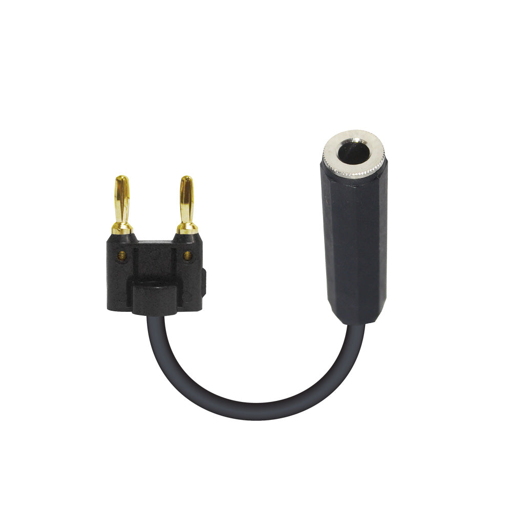 ProX 6" Adapter Banana Black to 1/4" TS-F High Performance Speaker Cable
