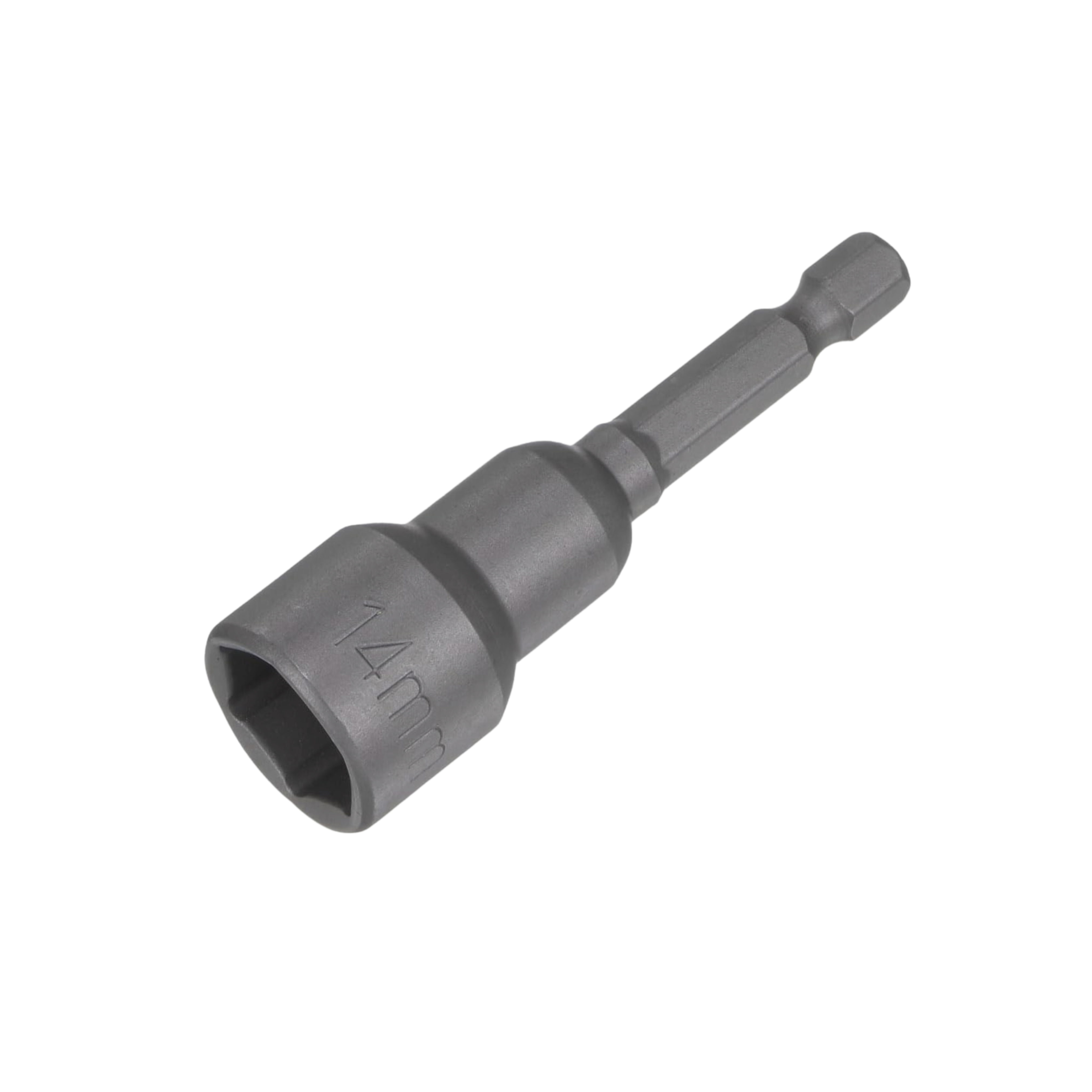 ProX 14mm Magnetic Hex Socket for Bolts – 65mm Length, 1/4" Hex Shank, CR-V Power Nut Driver for Drills