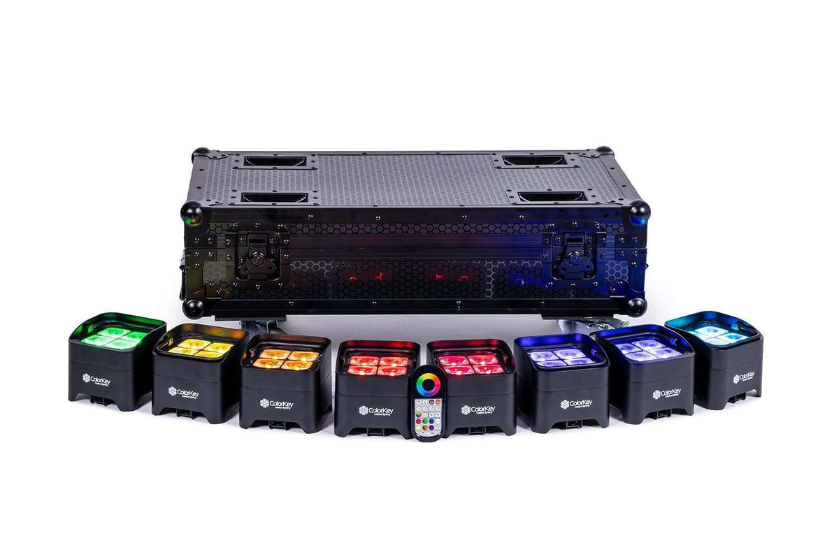 Colorkey MobilePar Mini HEX 4 MKII - 8-Pack with Charging Road Case