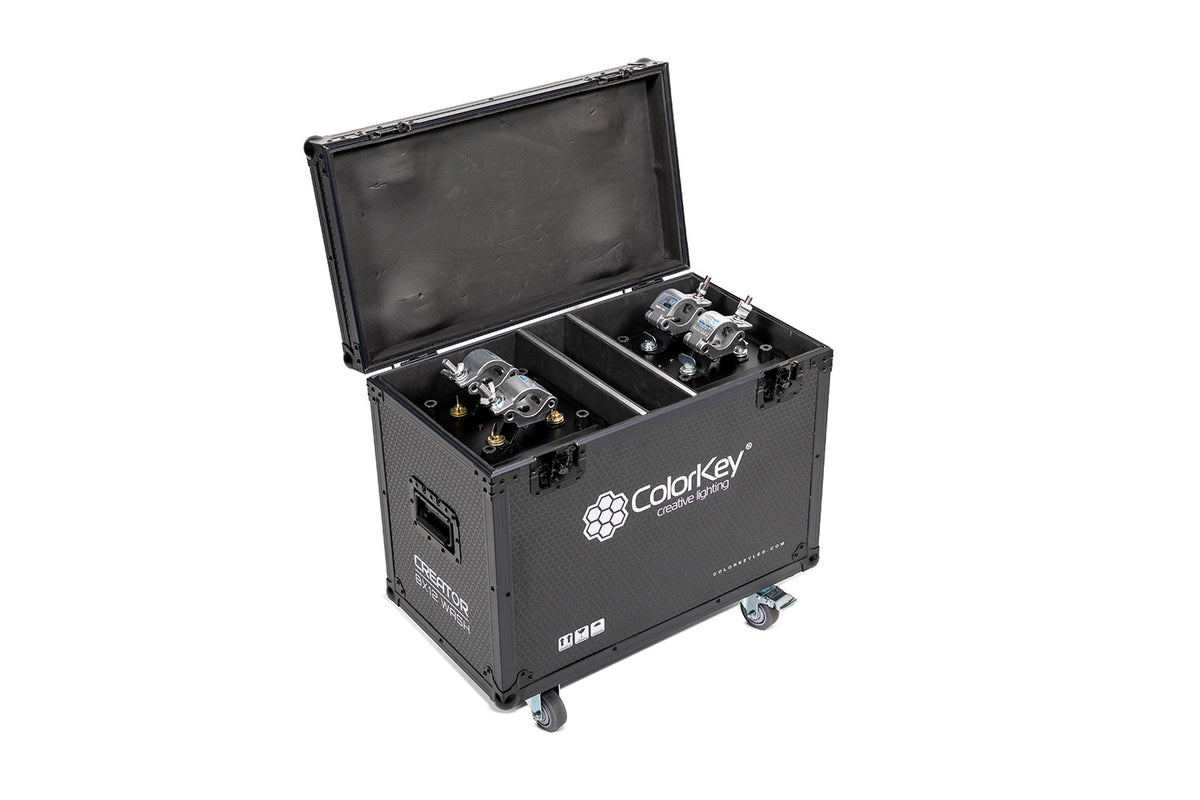 Colorkey Flight Case for Creator BX12 Wash - 2-Fixture Road Case with Casters