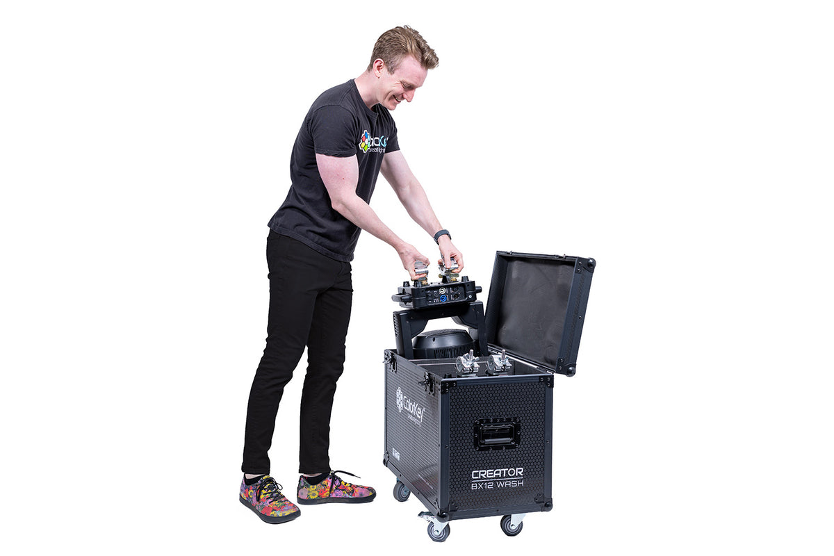 Colorkey Flight Case for Creator BX12 Wash - 2-Fixture Road Case with Casters