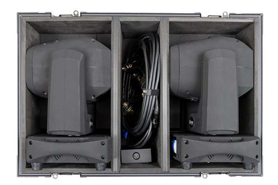 Colorkey Mover Spot 150 Flight Case Trolley - 2-Fixture Road Case, All Black
