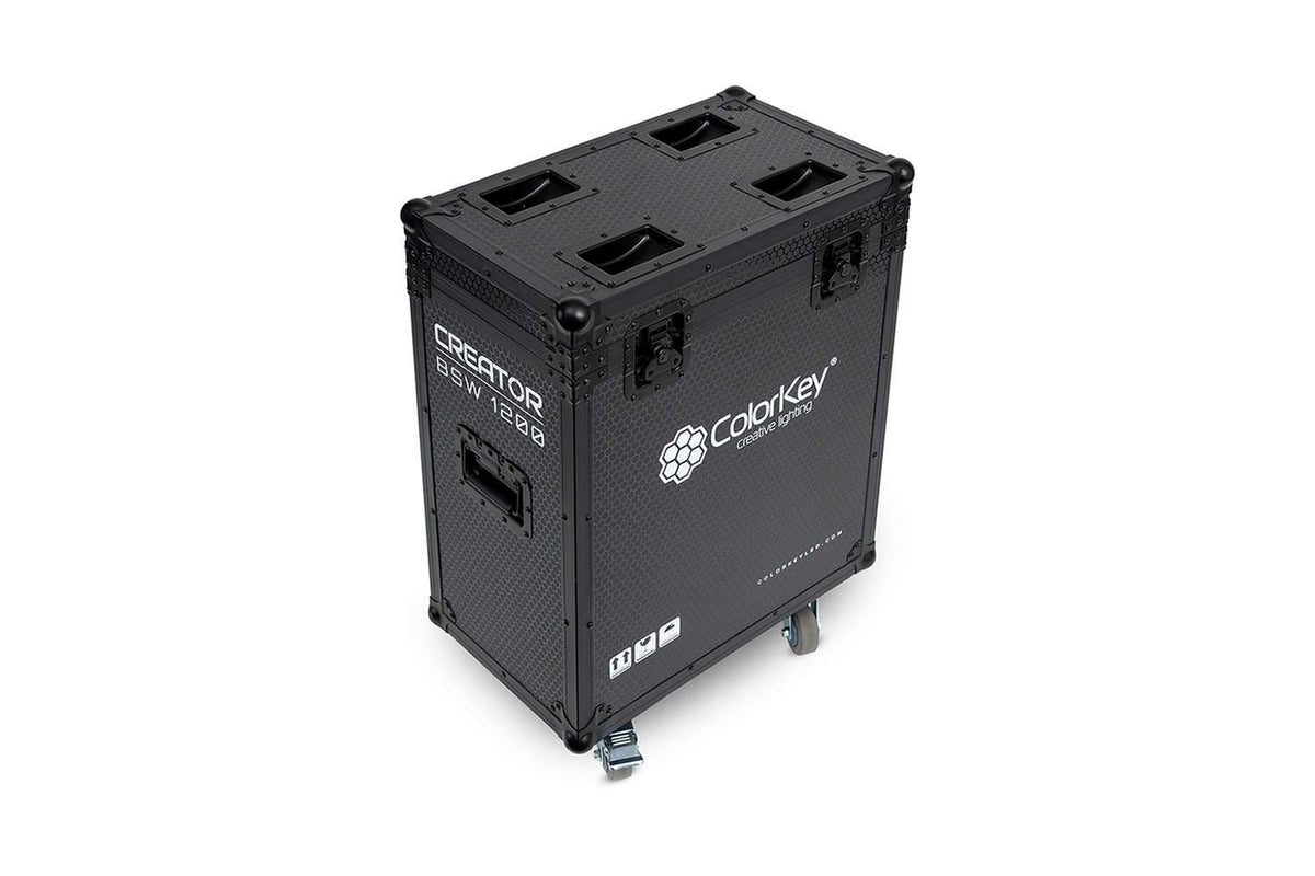 Colorkey Flight Case for Creator BSW 1200 - 2-Fixture Road Case with Casters