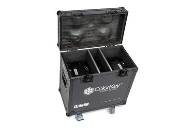 Colorkey Flight Case for Creator BX7 Wash - 2-Fixture Road Case with Casters