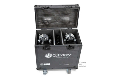 Colorkey Flight Case for Creator BX7 Wash - 2-Fixture Road Case with Casters