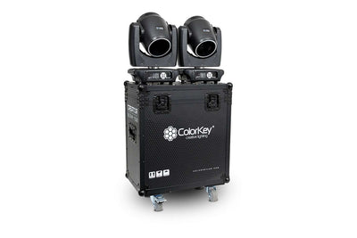 Colorkey Flight Case for Creator Beam 150 - 2-Fixture Road Case with Casters