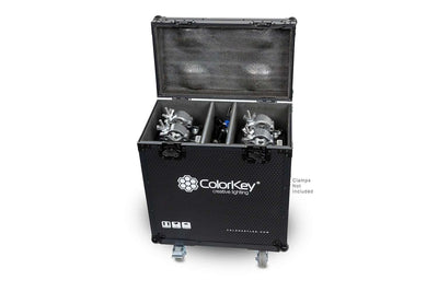 Colorkey Flight Case for Creator Beam 150 - 2-Fixture Road Case with Casters