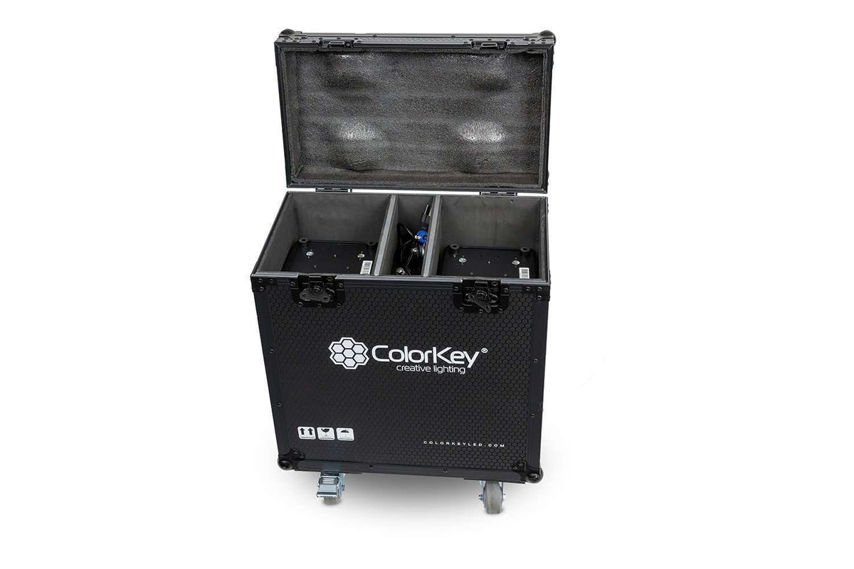 Colorkey Flight Case for Creator Beam 150 - 2-Fixture Road Case with Casters