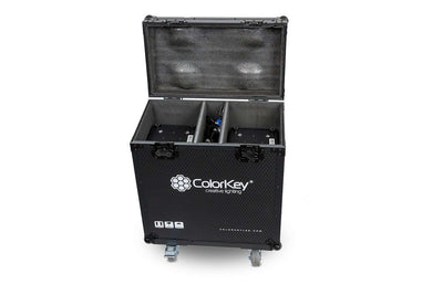 Colorkey Flight Case for Creator Beam 150 - 2-Fixture Road Case with Casters