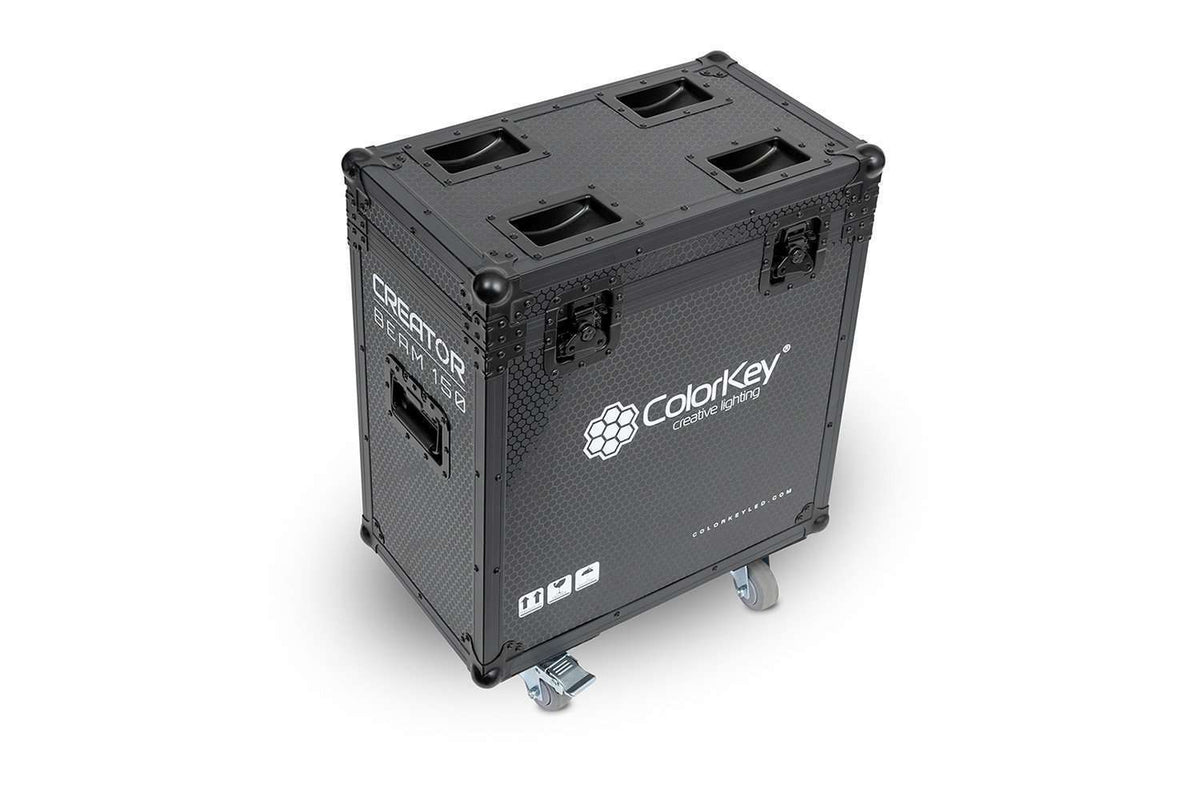 Colorkey Flight Case for Creator Beam 150 - 2-Fixture Road Case with Casters