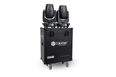 Colorkey Flight Case for Creator Spot 250 - 2-Fixture Road Case with Casters