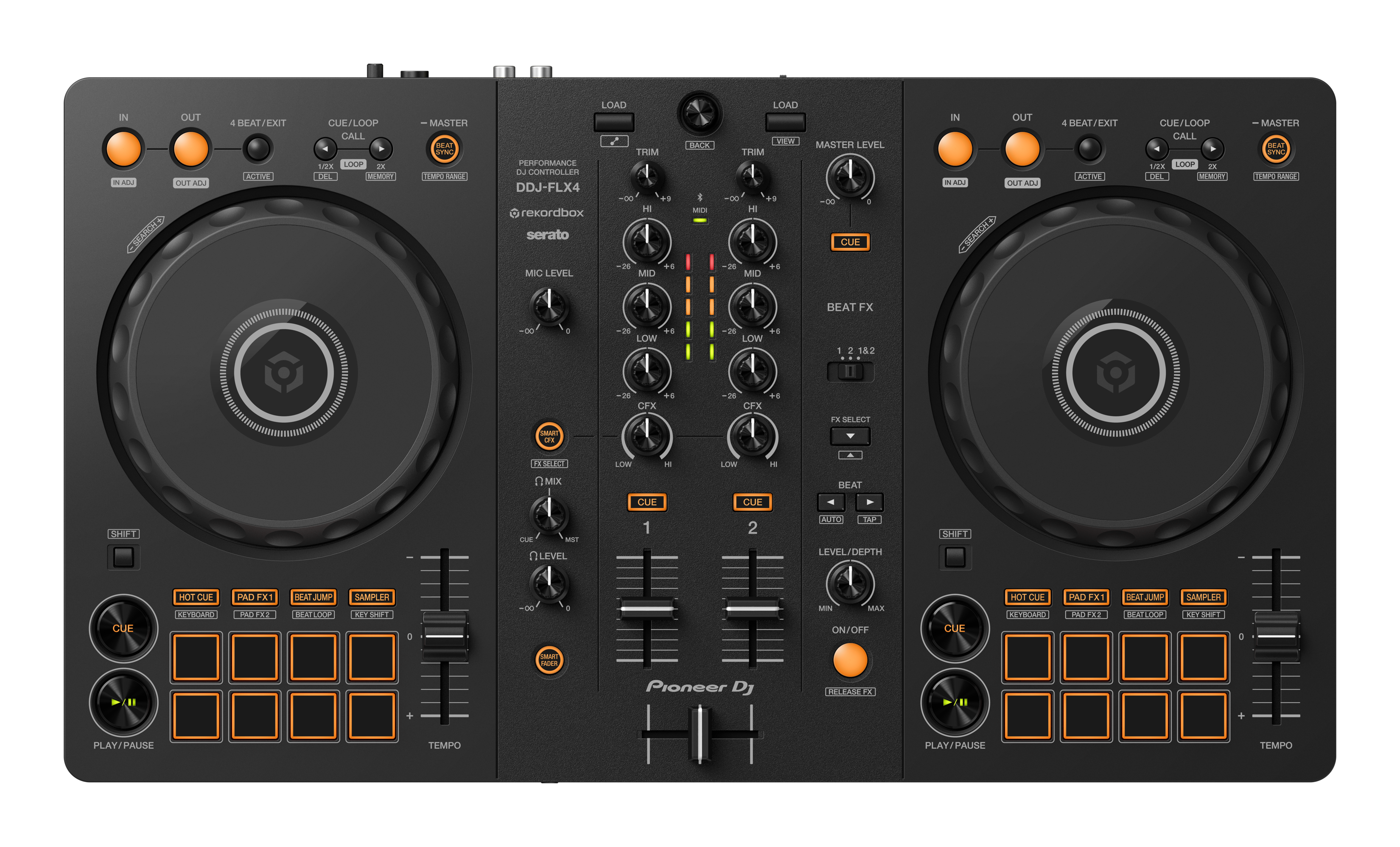 Pioneer DJ DDJ-FLX4 - 2-Channel DJ Controller for Rekordbox and Serato - Open Box