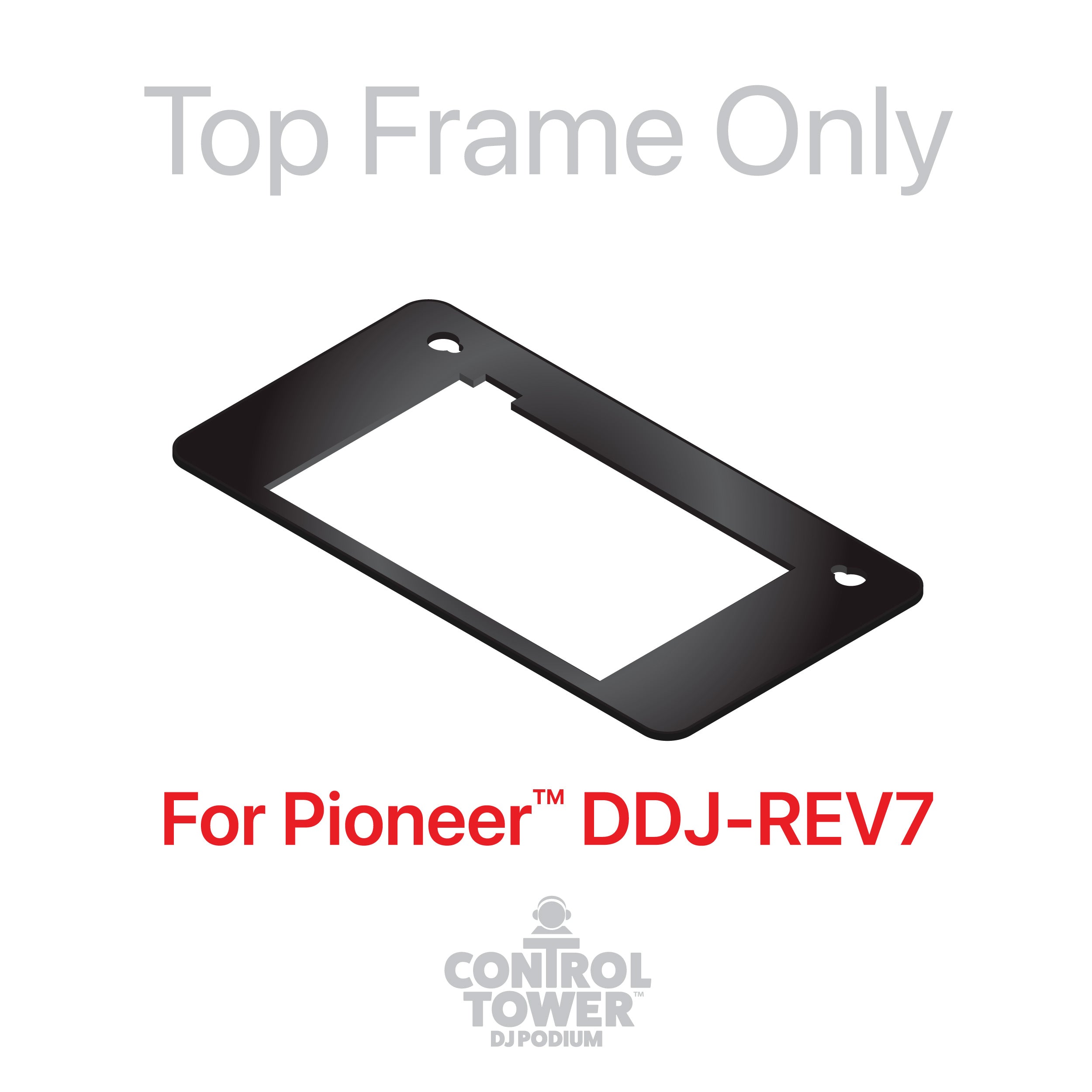 ProX Replacement for Pioneer DDJ-REV7 Top Face Plate for Control Tower DJ Podium Black Finish