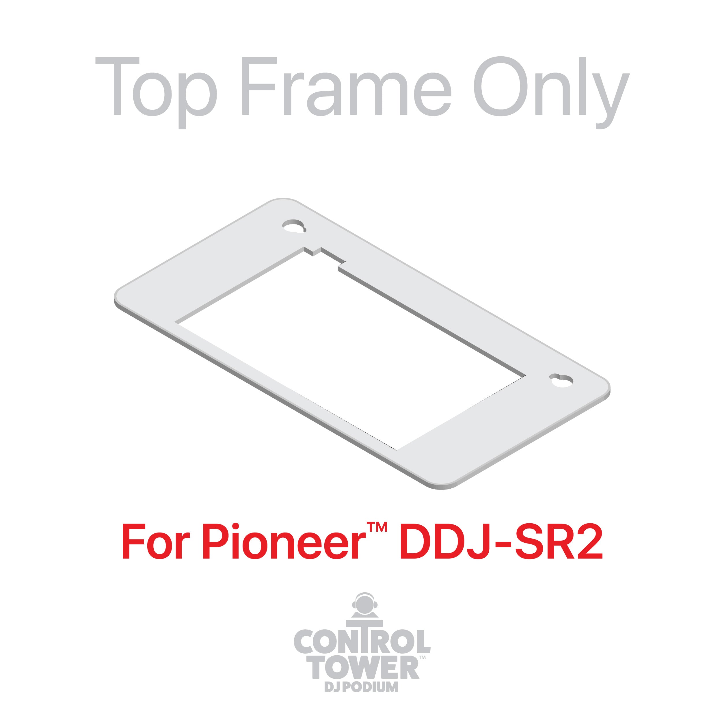 ProX Replacement for Pioneer DDJ-SR2 Top Face Plate for Control Tower DJ Podium White Finish