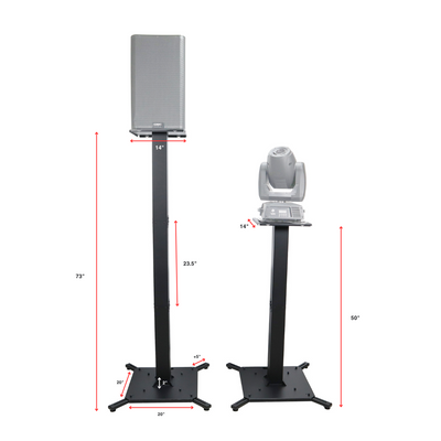 ProX Pair of Black Moving Head or Lighting Speaker Totem DJ Stand with Carrying Bags by Humpter