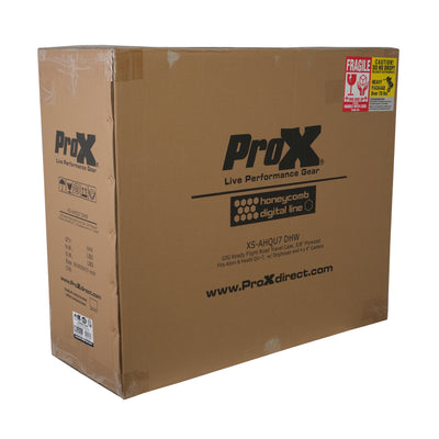 ProX ATA Digital Audio Mixer Flight Case for Allen & Heath QU7 Console with Doghouse compartment and 4x Caster wheels