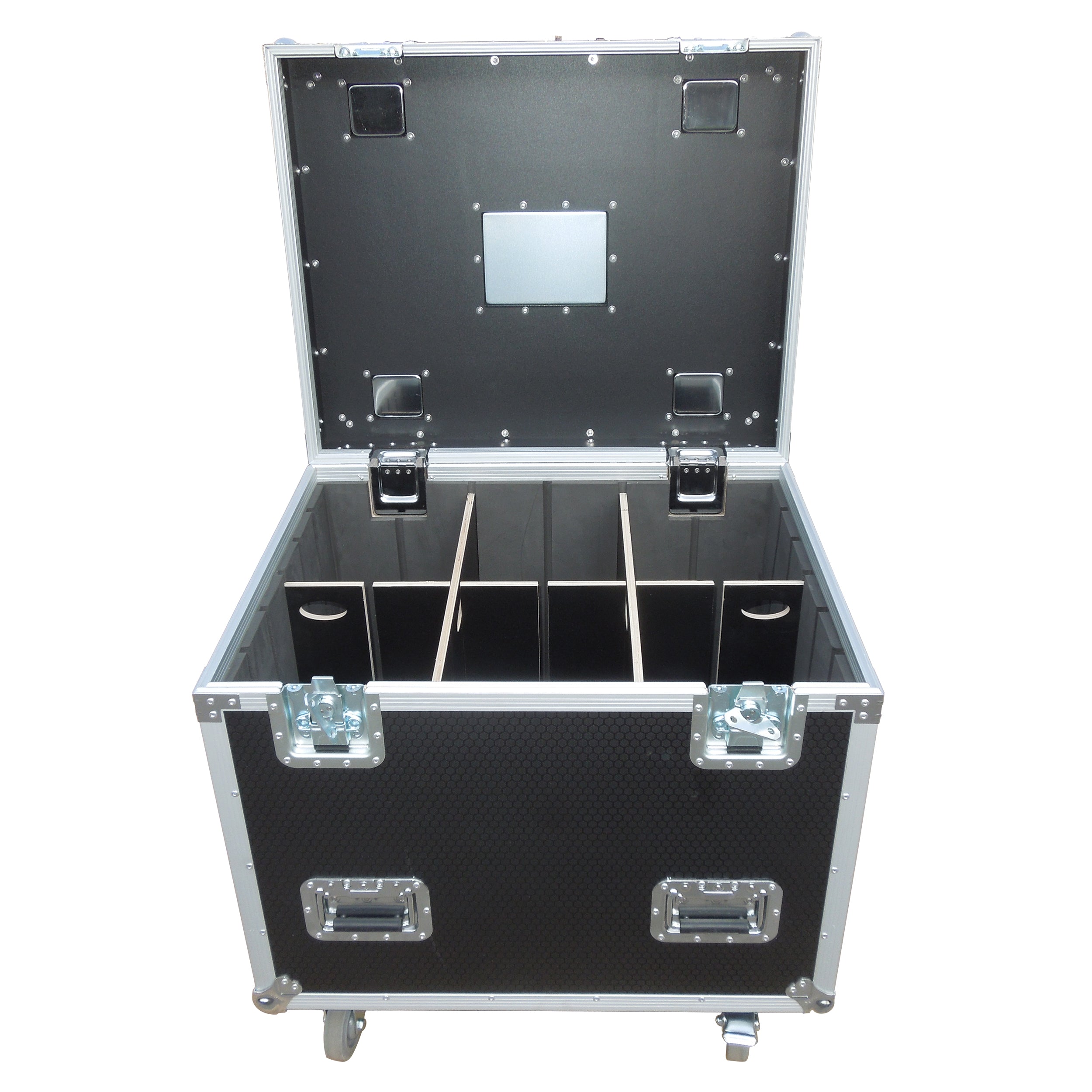 ProX TruckPax Utility ATA Flight Case Truck Storage Road Case with Dividers Tray and 4" in casters – 24"x30"x30" Ext