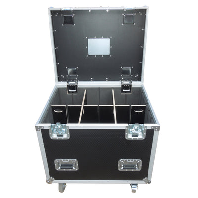 ProX TruckPax Utility ATA Flight Case Truck Storage Road Case with Dividers Tray and 4" in casters – 24"x30"x30" Ext