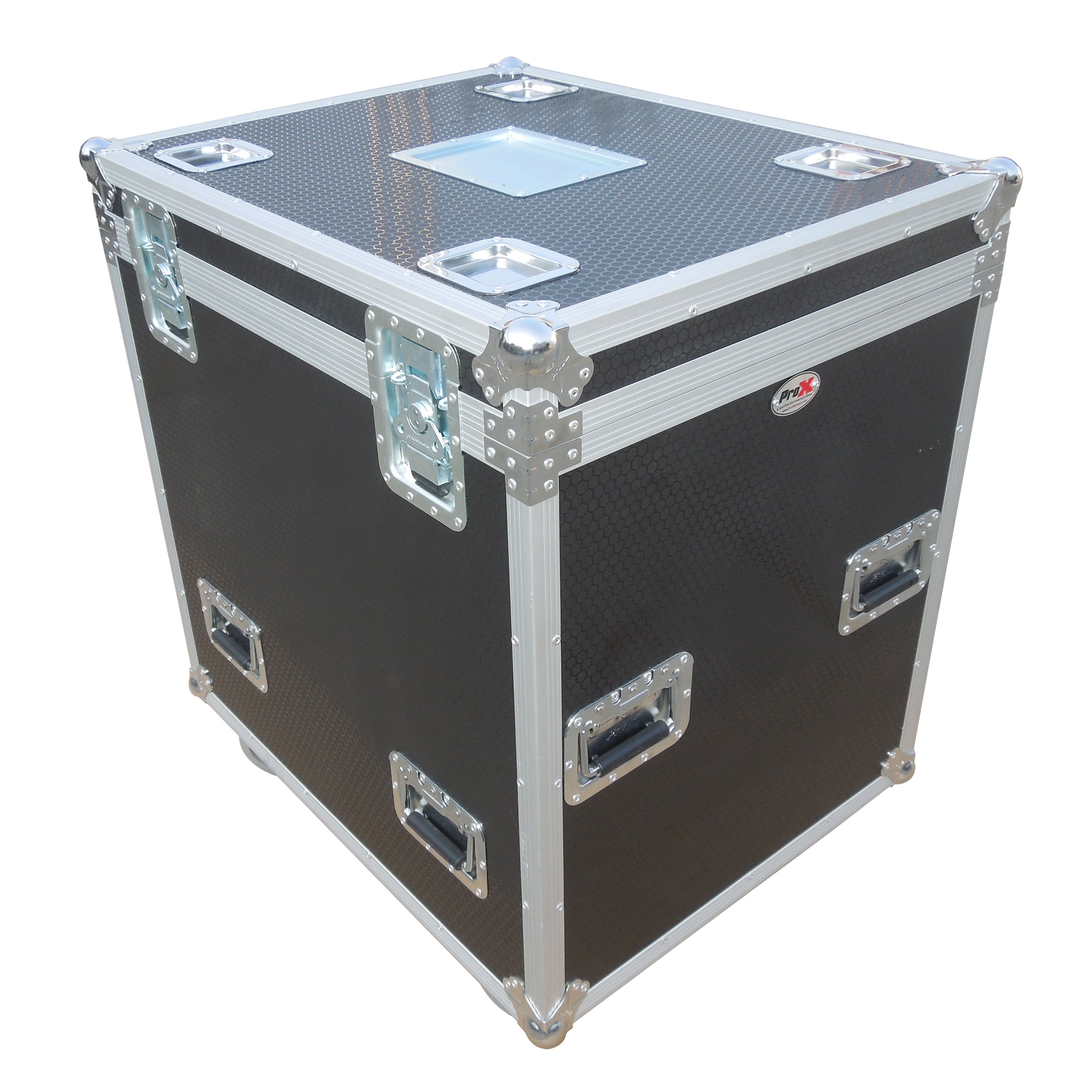 ProX TruckPax Utility ATA Flight Case Truck Storage Road Case with Dividers Tray and 4" in casters – 24"x30"x36" Ext
