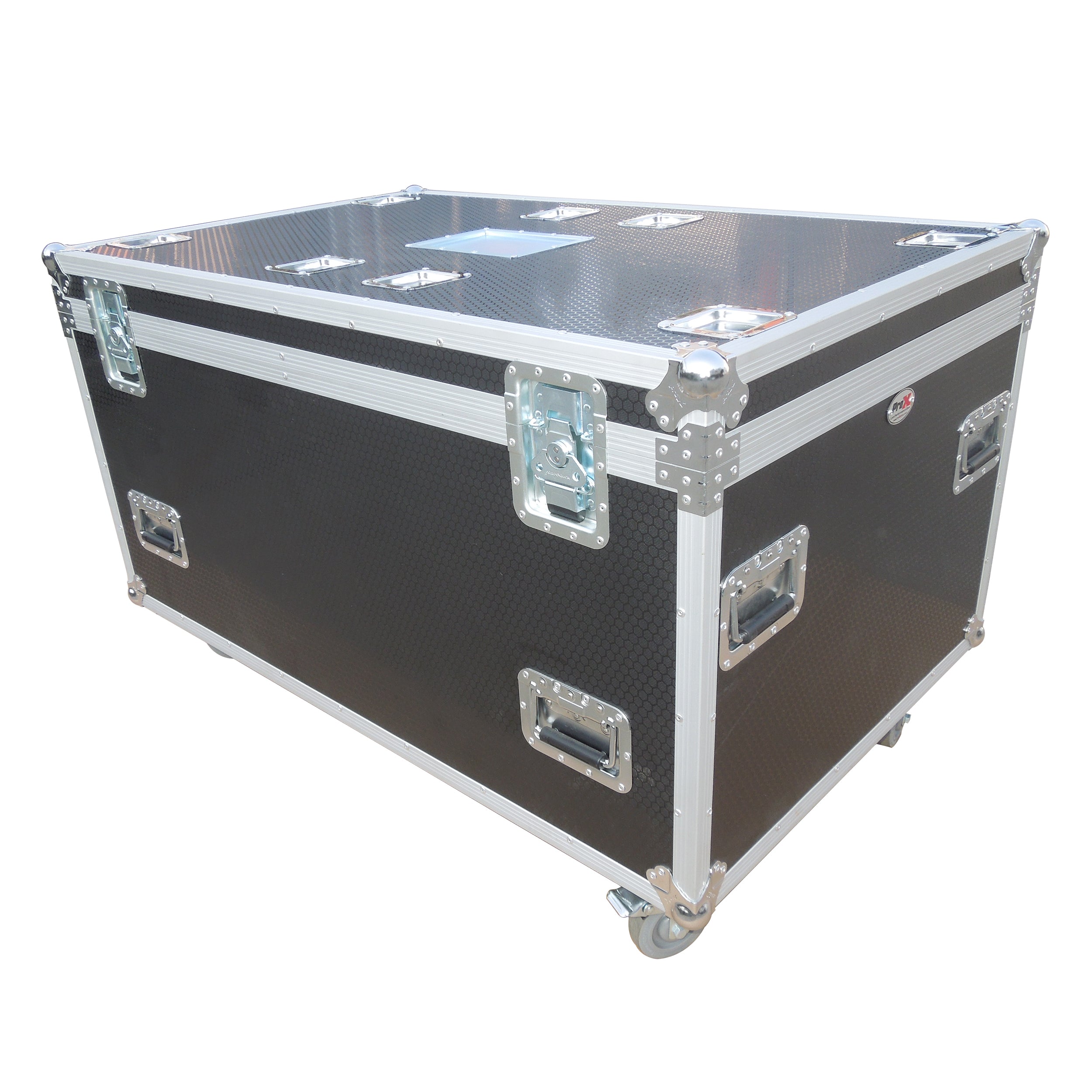 ProX TruckPax Utility ATA Flight Case Truck Storage Road Case with Dividers Tray and 4" in casters – 48"x30"x30" Ext