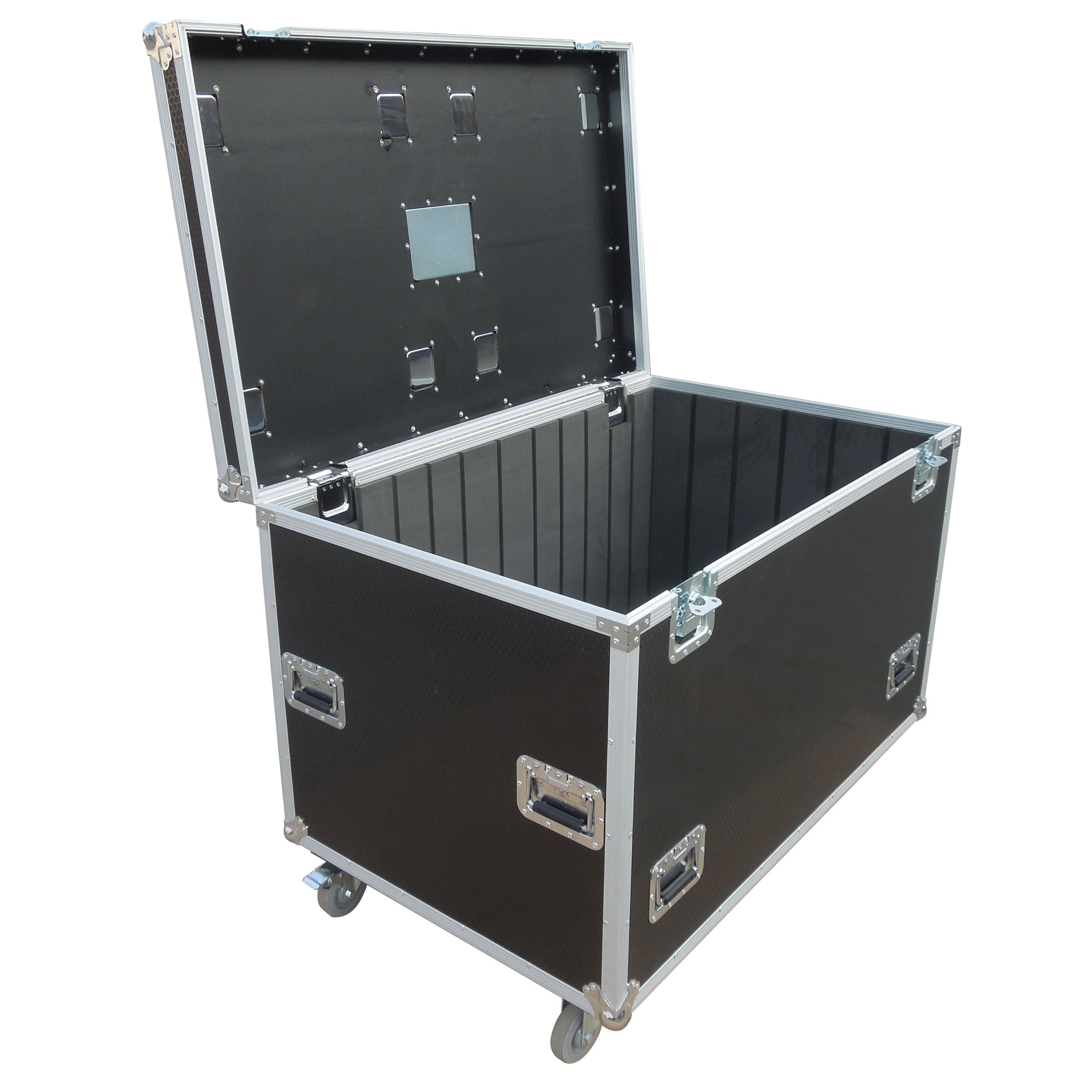ProX TruckPax Utility ATA Flight Case Truck Storage Road Case with Dividers Tray and 4" in casters – 48"x30"x36" Ext