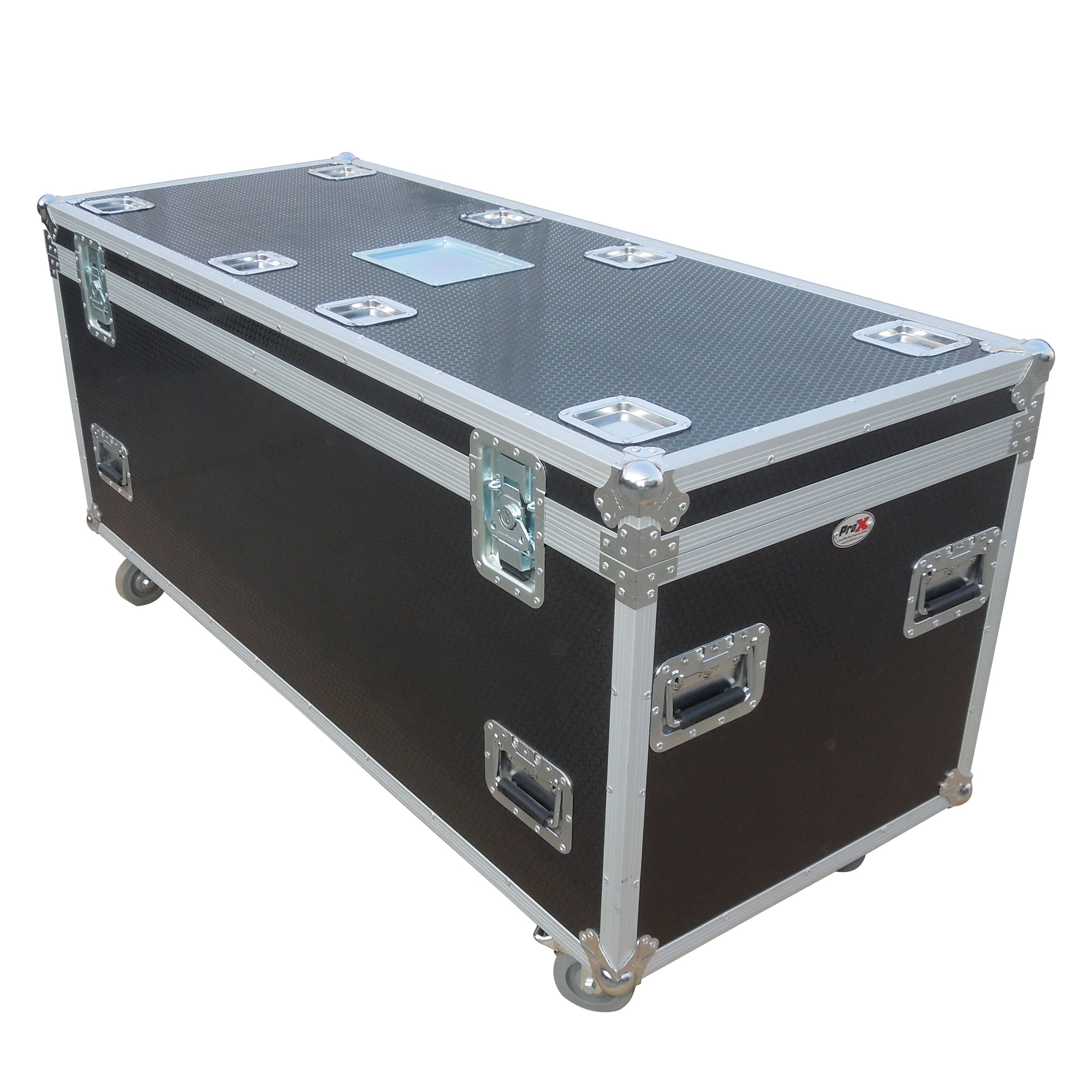 ProX TruckPax Utility ATA Flight Case Truck Storage Road Case with Dividers Tray and 4" in casters - 24"x60"x30" Ext