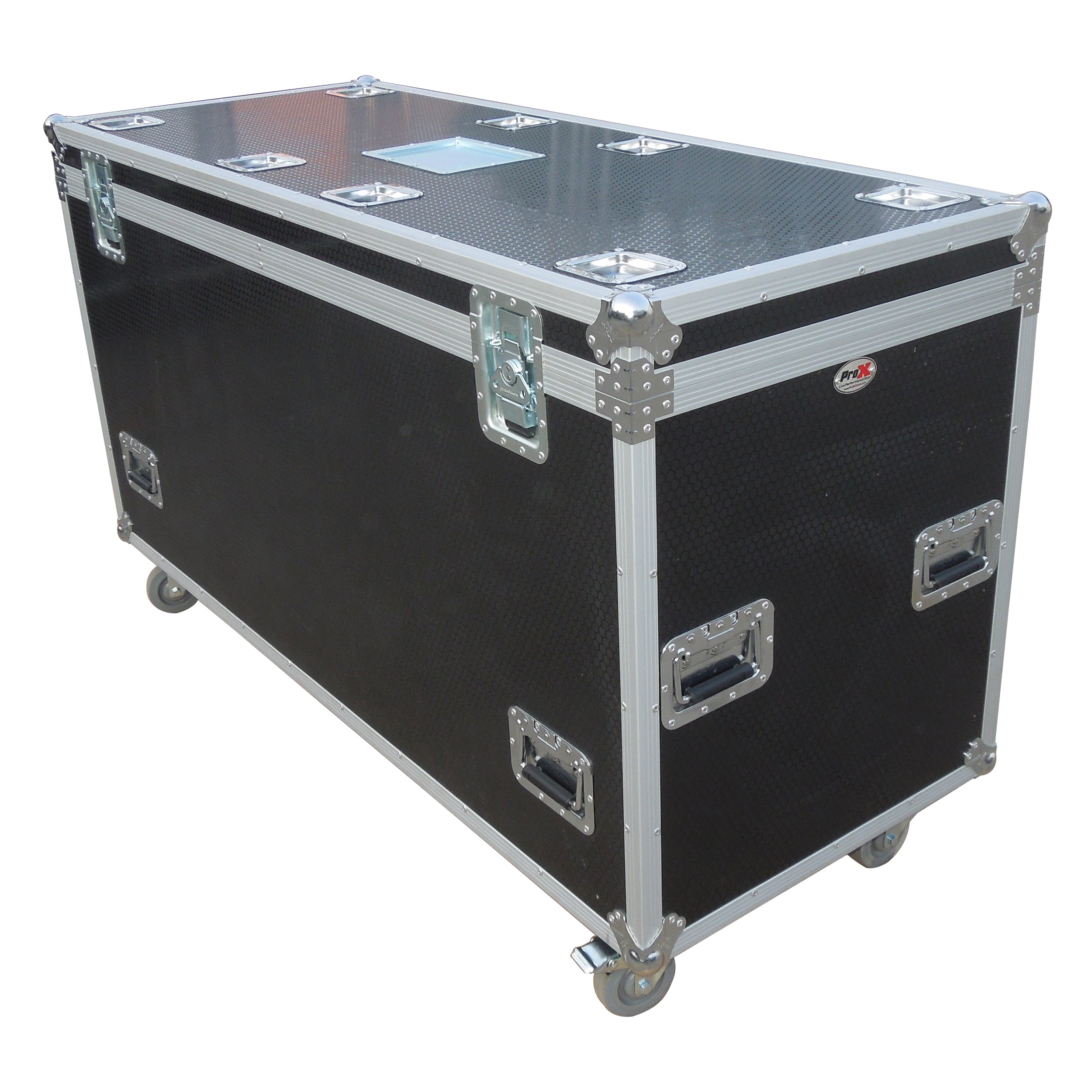 ProX TruckPax Utility ATA Flight Case Truck Storage Road Case with Dividers Tray and 4" in casters – 24"x60"x36" Ext
