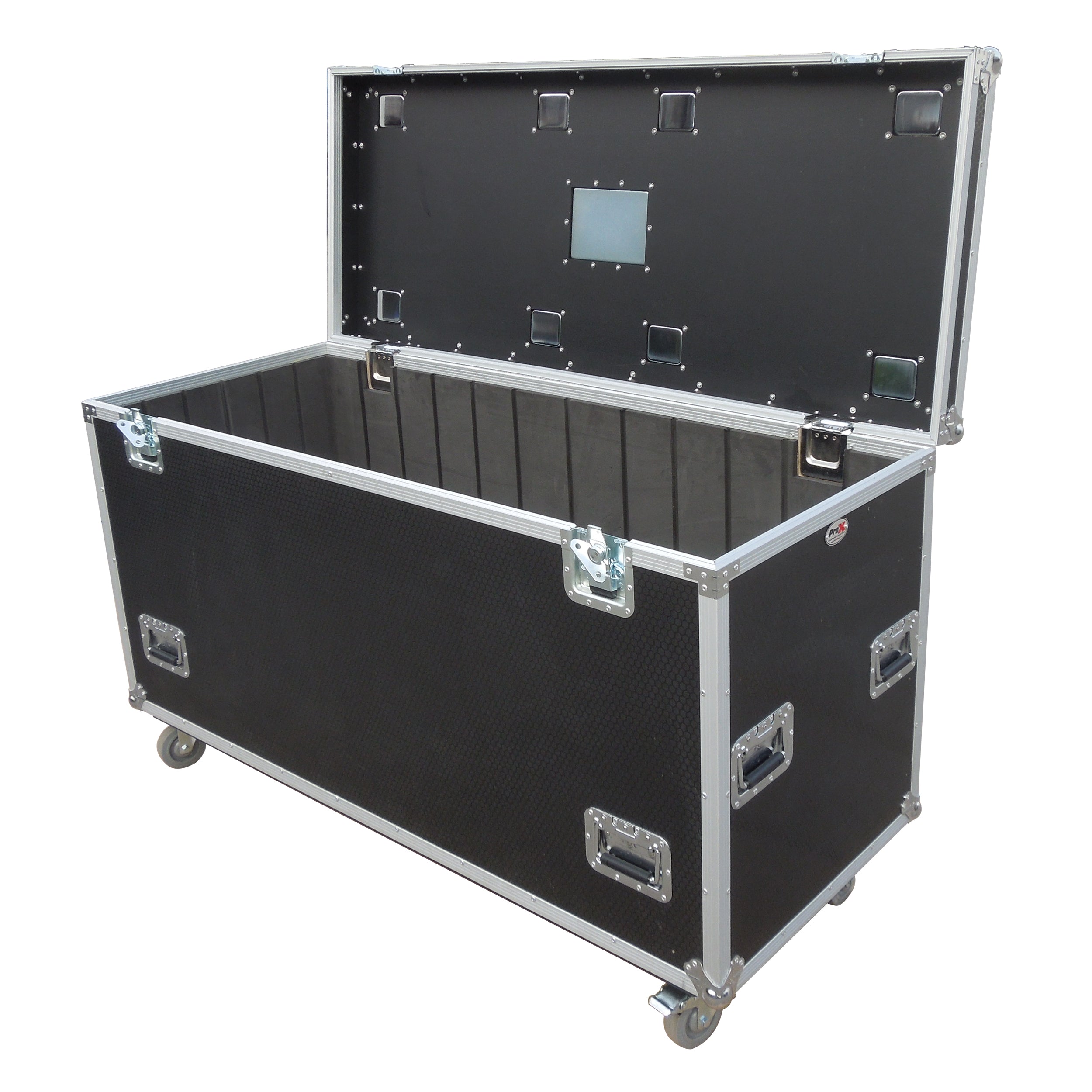 ProX TruckPax Utility ATA Flight Case Truck Storage Road Case with Dividers Tray and 4" in casters – 24"x60"x36" Ext