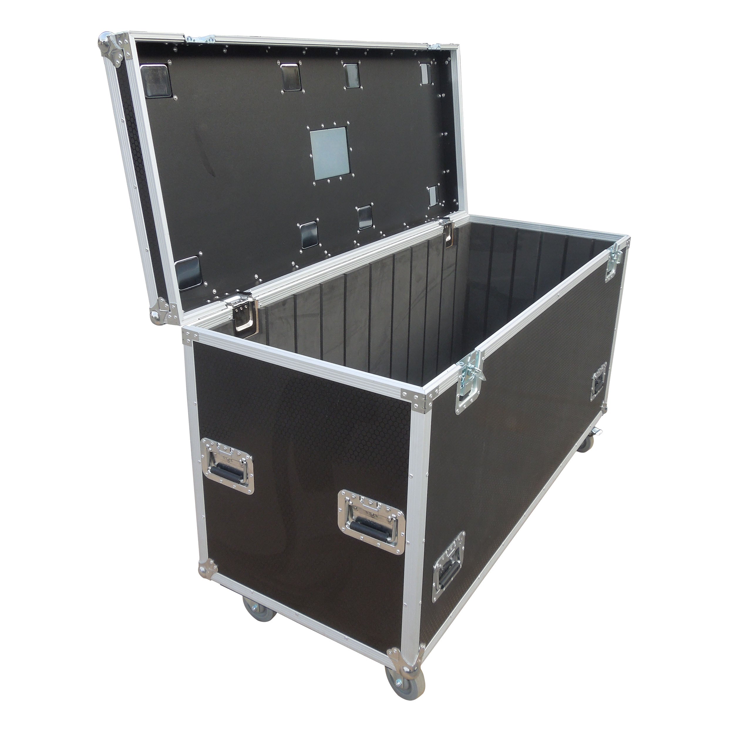 ProX TruckPax Utility ATA Flight Case Truck Storage Road Case with Dividers Tray and 4" in casters – 24"x60"x36" Ext