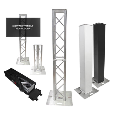 ProX Flex Tower Totem Package - Adjustable 6.56ft or 3.28ft With Soft Carrying Bag