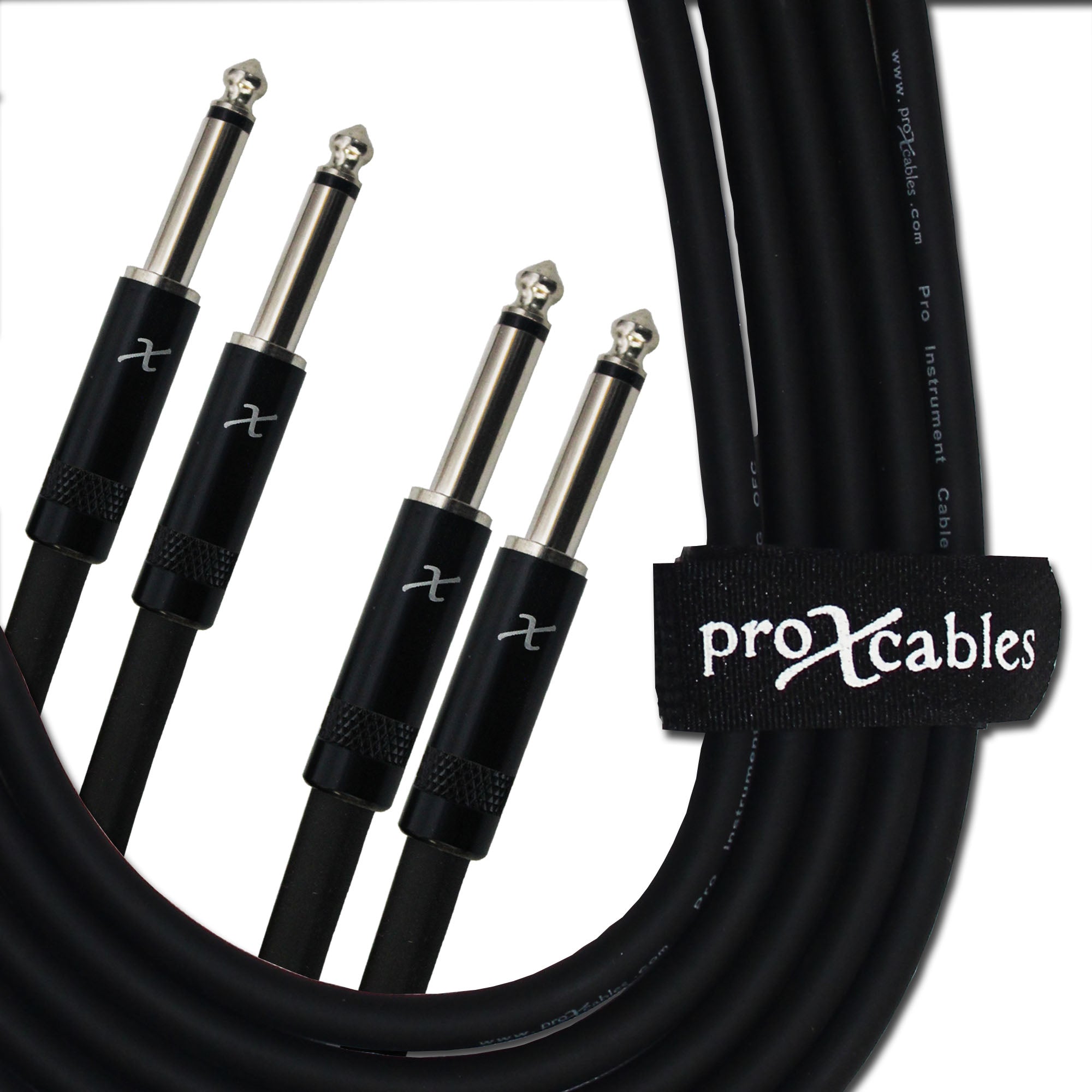 ProX 5' Ft. High Performance 1/4” TS Male to Dual 1/4” TS Male Unbalanced Audio Cable