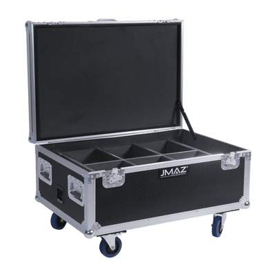 JMAZ PROFESSIONAL Electro PAR W7 6PK - RGB+LIME Battery-Powered Outdoor LED PAR Light Kit w/ Charging Road Case