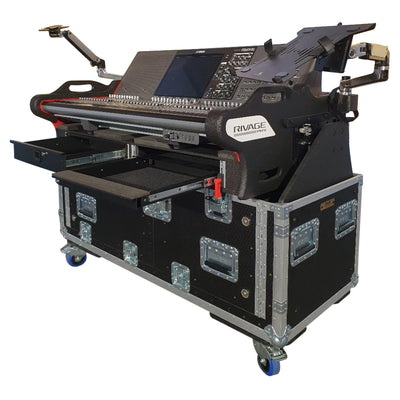 ProX Flip-Ready Easy Detachable Retracting Case With 2U for Yamaha PM3 RIVAGE Console by ZCase Custom Order