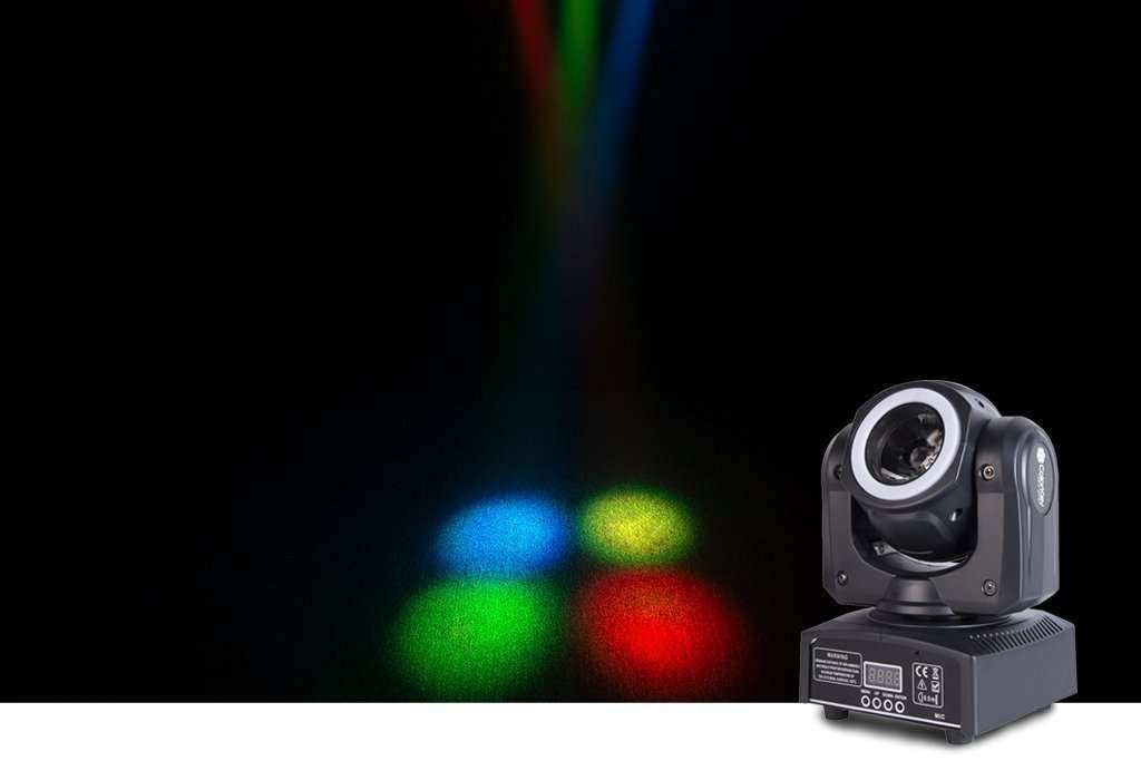 Colorkey Mover Halo Beam QUAD MKII - RGBW Beam Moving Head with LED Halo