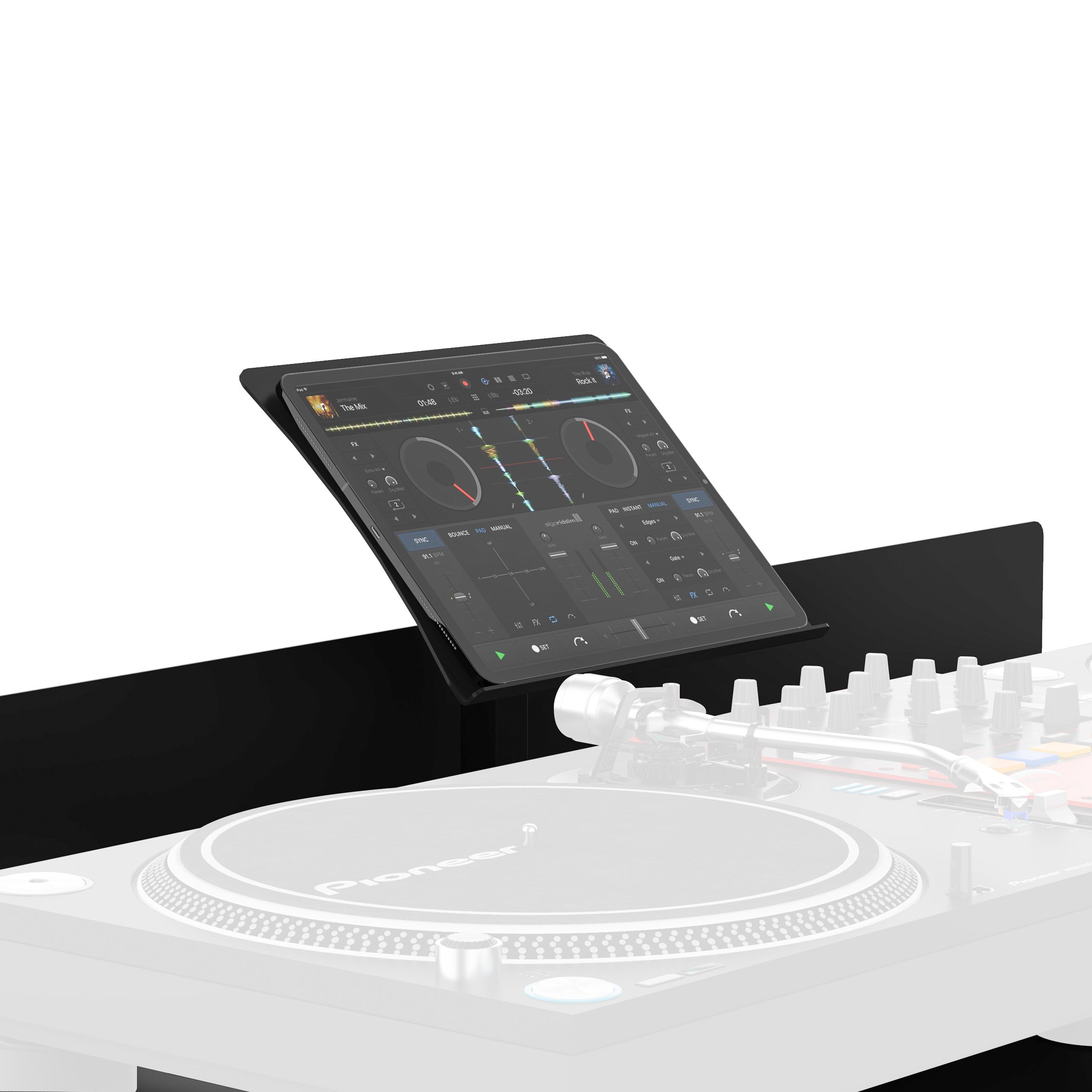 ProX Black Universal Tablet Mounting Stand for B3 DJ Table Workstation by Humpter