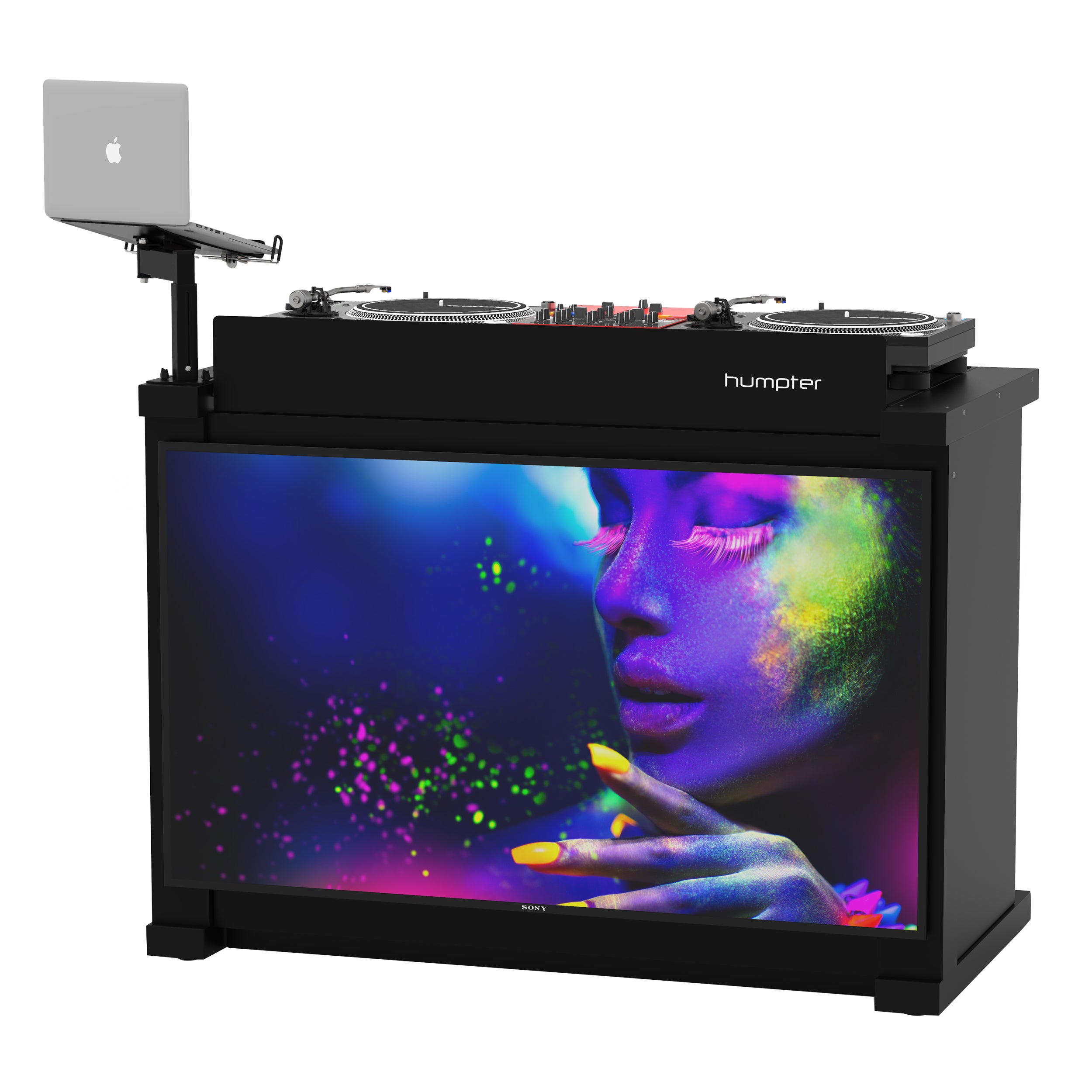 ProX BLACK B3 Quick Folding DJ Controller Turntable CD-J Facade Table Workstation by Humpter