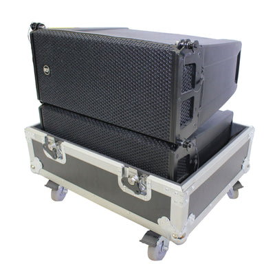 ProX Line Array Flight Case for 2 RCF HDL6-A HDL26-A Speakers W/Wheels