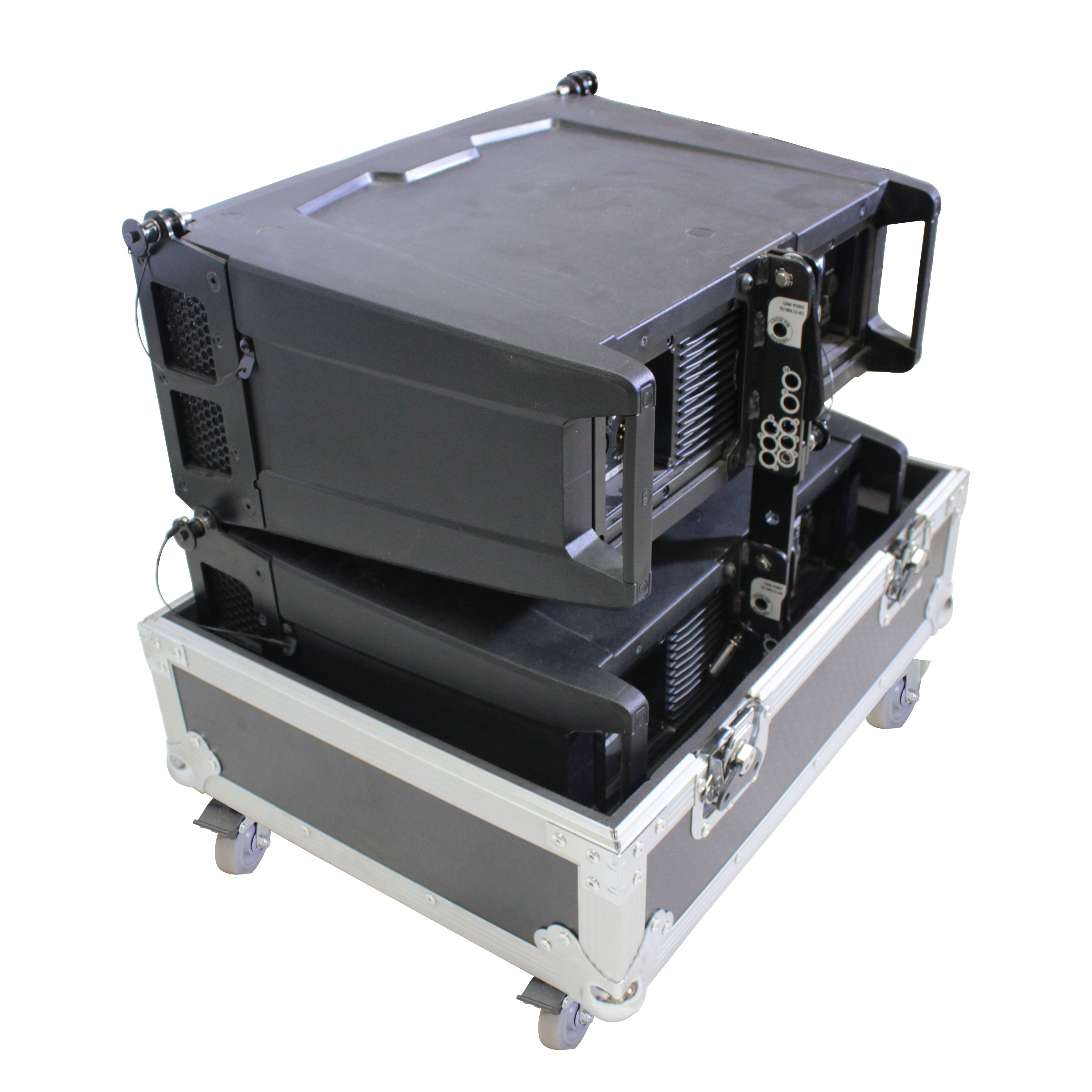 ProX Line Array Flight Case for 2 RCF HDL6-A HDL26-A Speakers W/Wheels