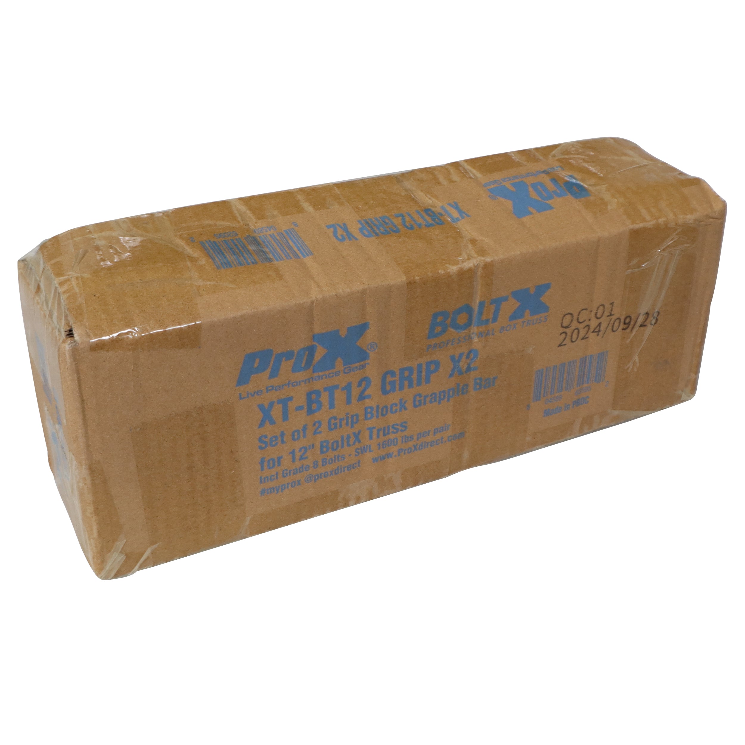 ProX Set of 2 Grip Block Grapple Bars for 12" BoltX Truss – Includes Grade 8 Bolts