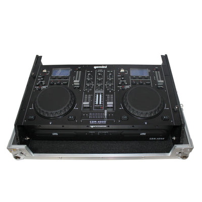 ProX Rack Mount 19" Mixer Case 7U Top Slant Removable Front Panel fits Gemini CDM-4000