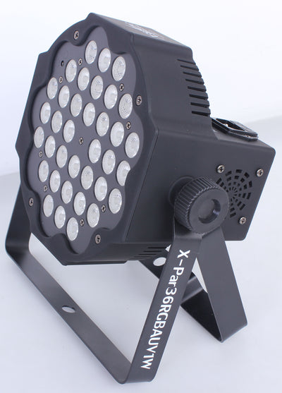 ProX Fusion RGBWA Par 36x 1W LED Slim Par Black Housing